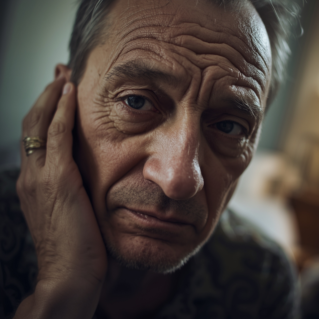 Man suffering from constant ringing in ears